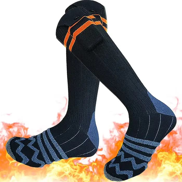 Chaussettes thermiques électriques métropolitaines pour hommes et femmes, chaussettes chauffantes lavables, chauffe-pieds de ski en plein air, sports d'hiver