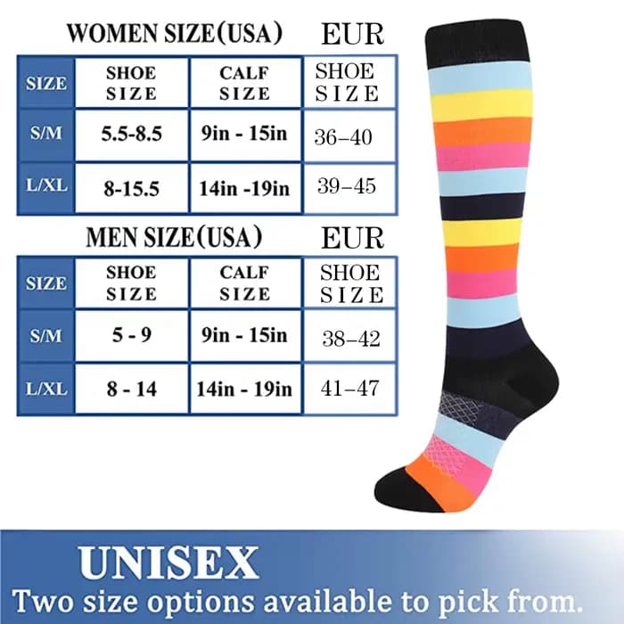 3 paires de chaussettes de Compression de couleur aléatoire pour femmes