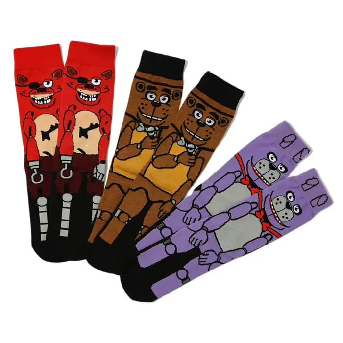 1 paire de chaussettes à col rond pour hommes, avec personnages de dessins animés, amusantes, originales, mignonnes, colorées, styles été et printemps