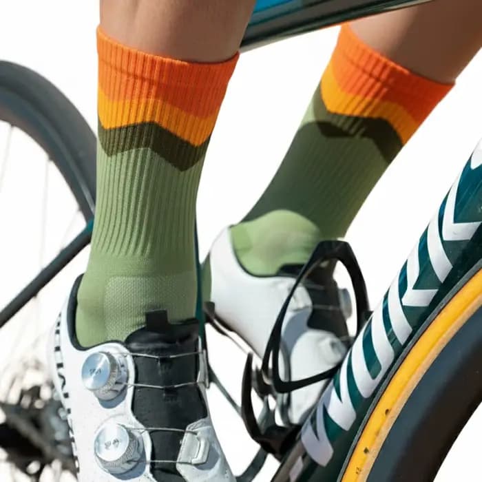 Hommes chaussettes de cyclisme professionnel route vtt vélo femmes Compression course en plein air unisexe sport