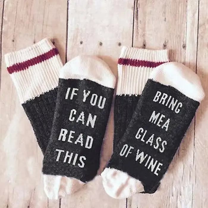 Chaussettes personnalisées pour hommes et femmes, vin drôle, si vous pouvez lire ces chaussettes de printemps, Meias feminino, mignonnes, Hip Hop, nouvel arrivage 2023