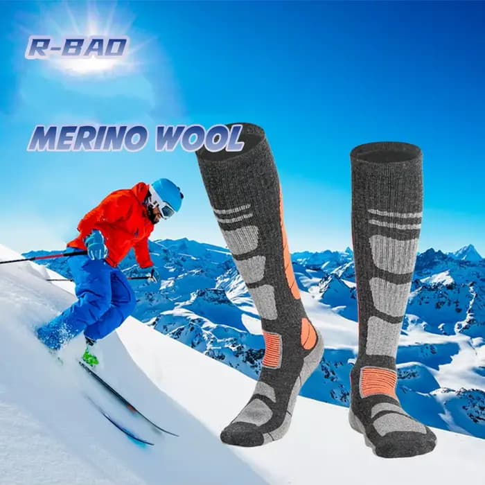 1 paire laine mérinos Chaussettes de Compression chaudes hiver pour hommes pour la randonnée en snowboard escalade Ski