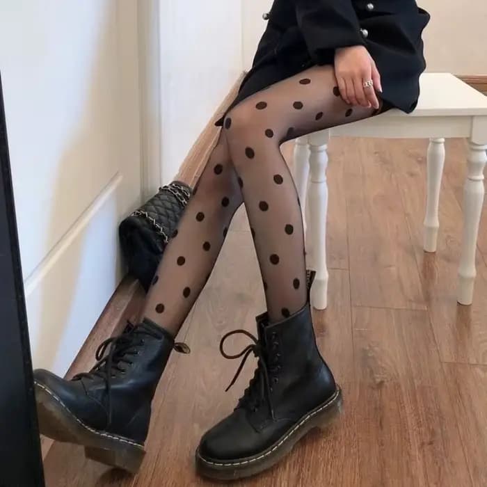 Bas résille en maille de dentelle pour femmes