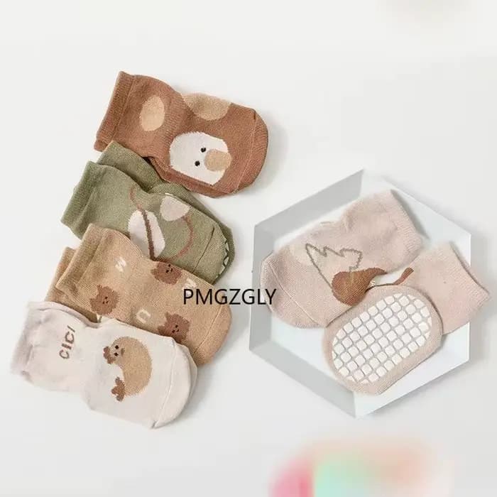 Chaussures de marche pour bébés, chaussettes de sol antidérapantes à fond souple, pour garçons et filles, 2 à 5 paires