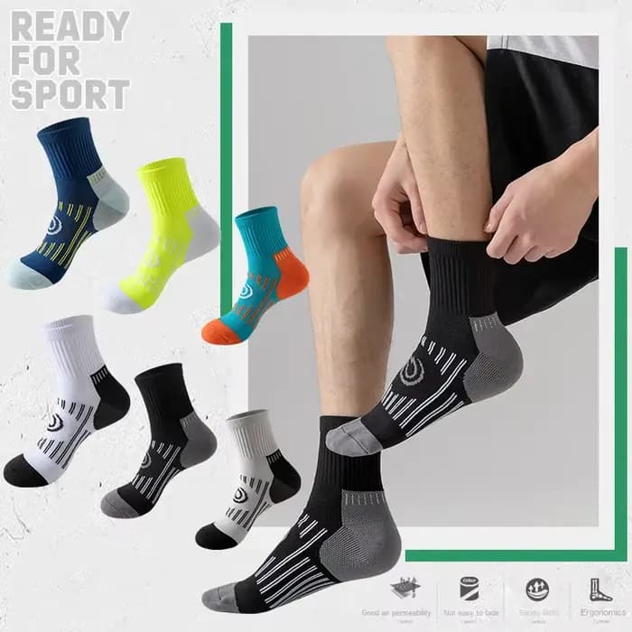 Nouvelles chaussettes de sport d'extérieur pour marathon toutes saisons, chaussettes de course pour hommes/femmes, colorées, à séchage rapide, pour l'exercice, la remise en forme et l'entraînement