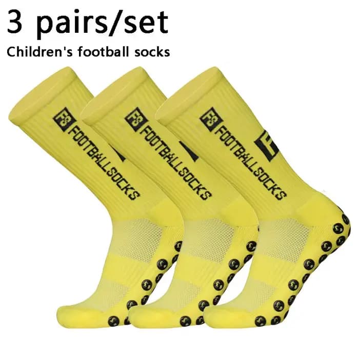 3 paires de chaussettes de football respirantes pour enfants et jeunes