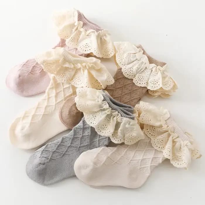 Chaussettes à volants pour filles de 0 à 3 ans