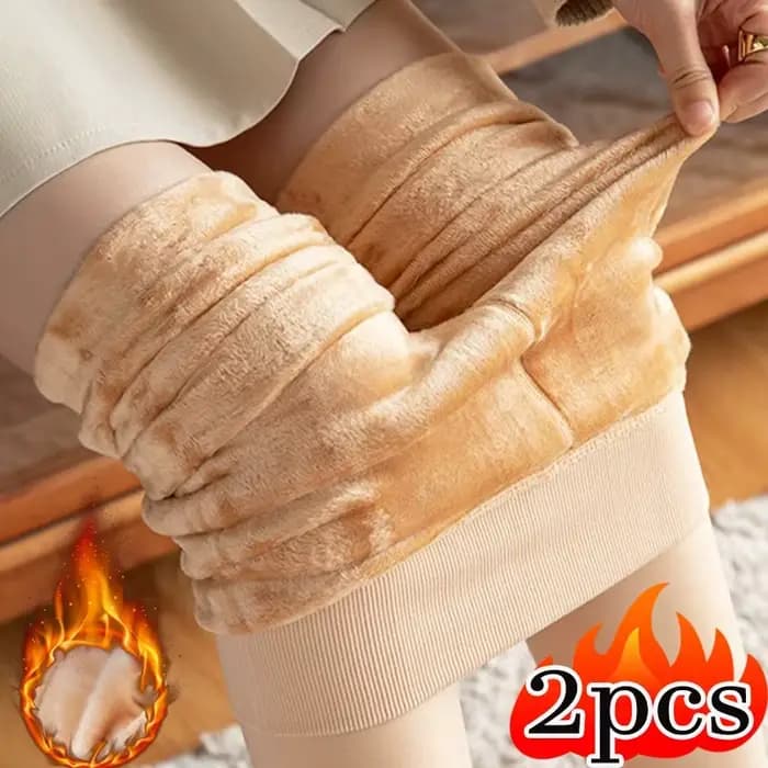Winter Panty Polar Skin Black Effect Warm Stockings Women's Thermal Sock Fleece Lined Tights Women