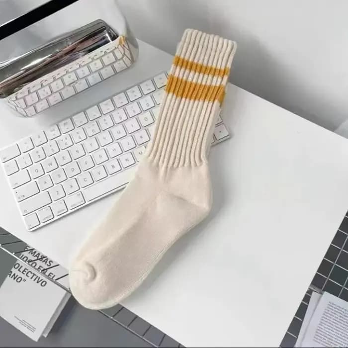 6 paires de chaussettes mi-hautes pour hommes en fil épais