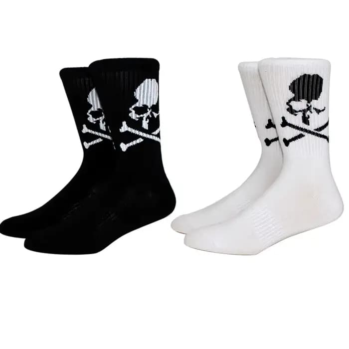 Nouvelle mode hommes chaussettes coton blanc noir