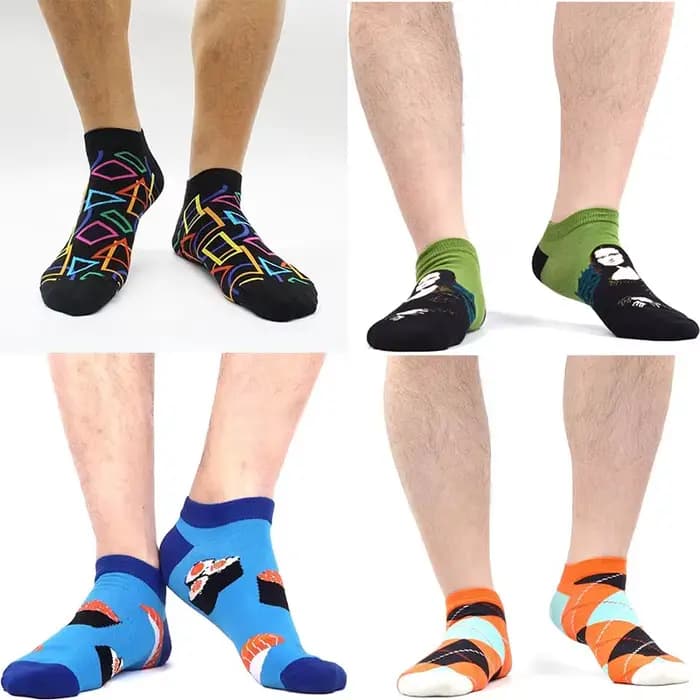 Chaussettes rayées à carreaux pour hommes et femmes
