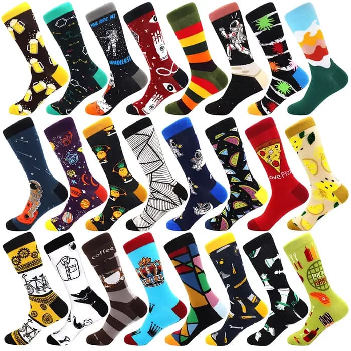 Mode drôle hommes chaussettes Hip Hop Harajuku Kawaii dessin animé coton