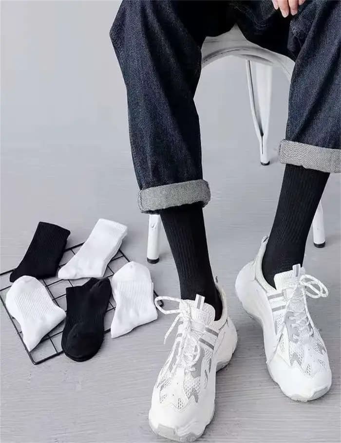 Chaussettes en coton doux pour hommes et femmes