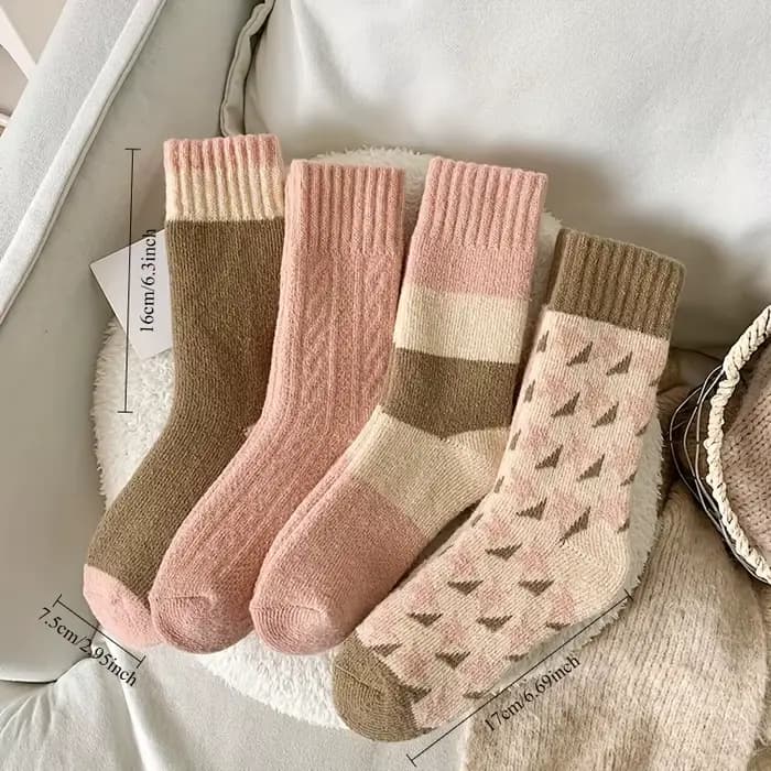 Chaussettes d'hiver chaudes et épaisses pour femmes