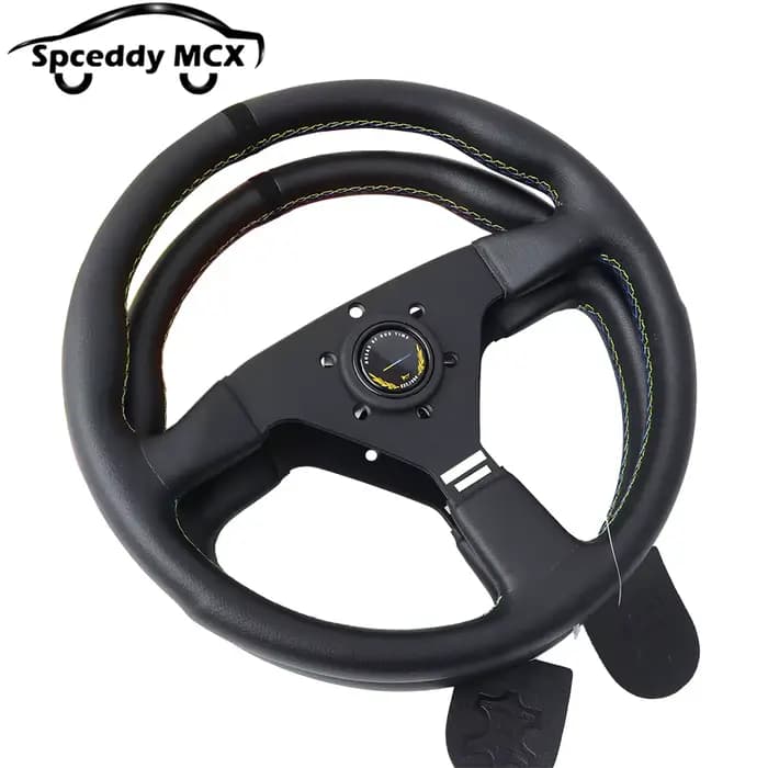 Série GM Style de liaison 13 pouces 320mm 14 pouces 350mm volant de course JDM plat en cuir véritable volant de Sport de voiture