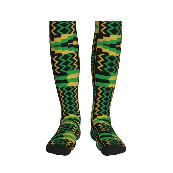 Chaussettes de compression sportives unisexes Ankara ethniques tribales africaines traditionnelles pour hommes et femmes