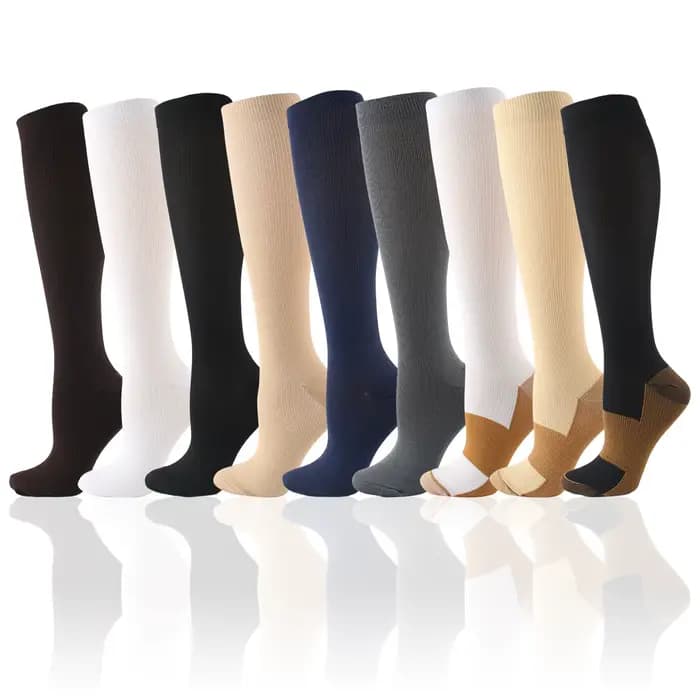 1 paire de chaussettes de compression S-XXL médical empêcher les varices tuyau de soutien sans orteils pour femmes hommes 15-20mmHg 30-40mmHg