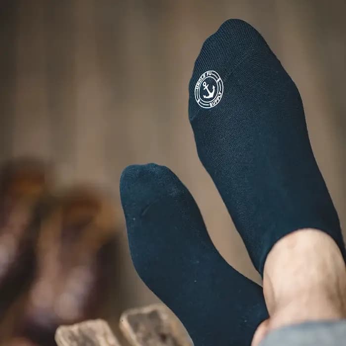 Maden-Lot de 3 paires de chaussettes rétro en coton et silicone pour homme