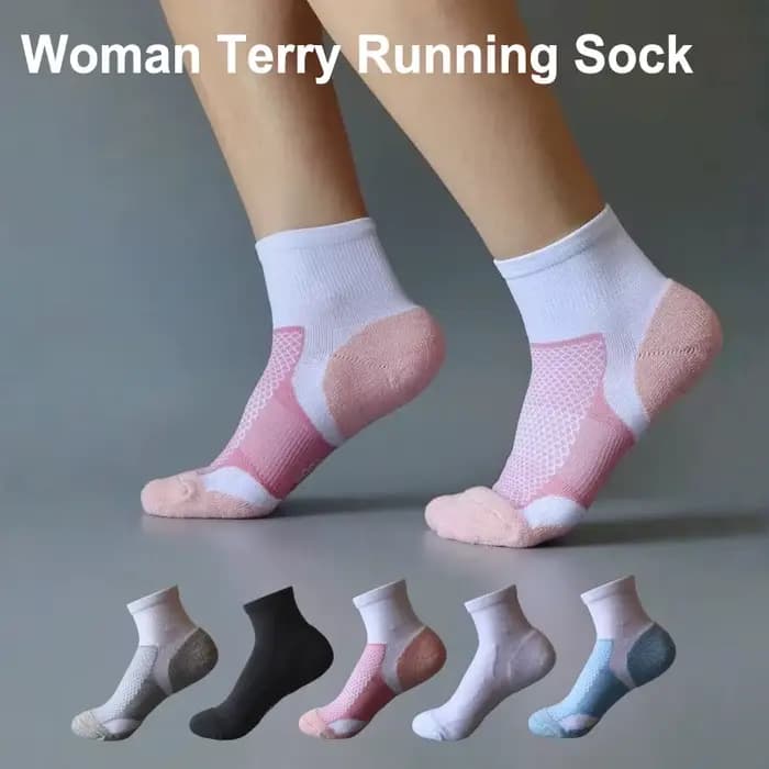 Chaussettes de course femme coton Marathon cyclisme sport cheville chaussette
