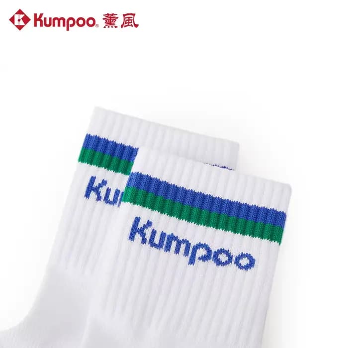 3 paires kumpoo Chaussettes de sport mi-mollet pour tennis et badminton
