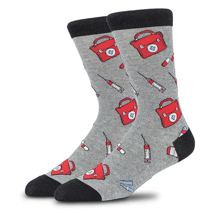 Chaussettes en coton imprimé Elin pour hommes et femmes
