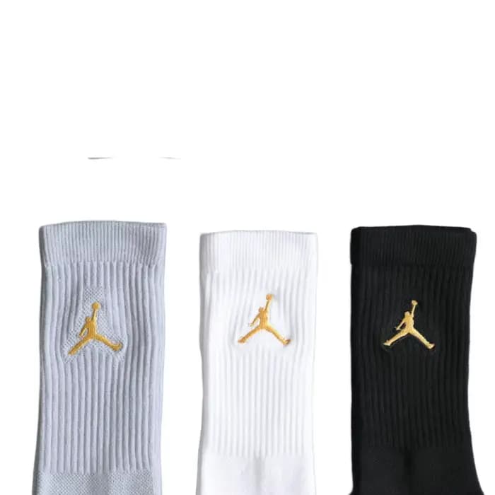 Chaussettes de basket-ball Nike : AJ Jordan Triple Pack Chaussettes mi-mollet pour hommes et femmes – Respirantes et anti-humidité SX5545-915