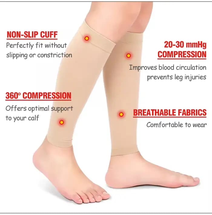 Hh 20-30mmHg chaussettes à manches de Compression médicale pour femmes hommes sport course pression Grade 2 varices mollet chaussettes bas