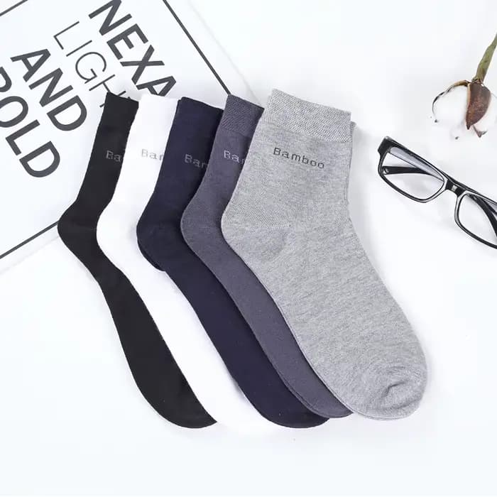 Chaussettes habillées en bambou pour hommes, 10 paires, confortables, Super douces, respirantes, classiques, à la mode, avec lettres, pour équipage