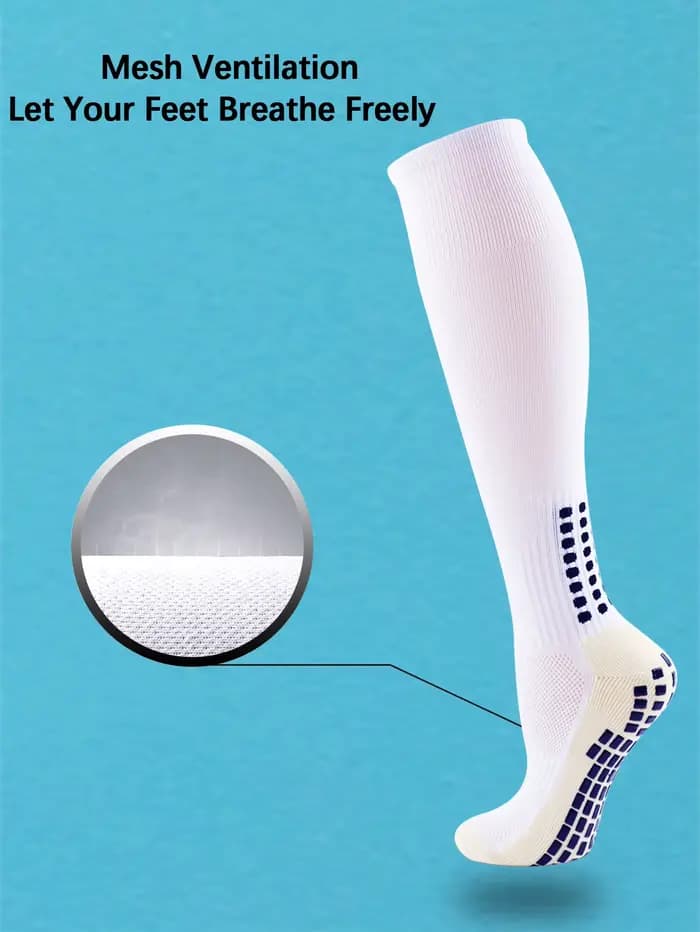 1 paire de chaussettes de football pour hommes avec poignée