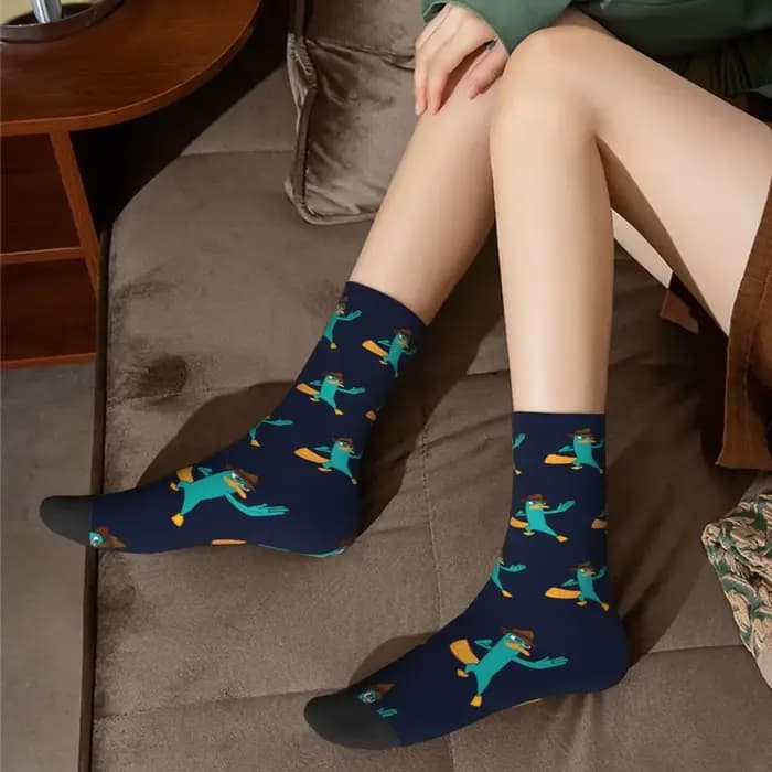 Perry The Platypus chaussettes Harajuku bas de haute qualité toutes saisons