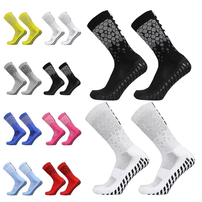5/10 paires de chaussettes de sport mi-tube de couleurs mélangées au hasard avec une haute élasticité et une respirabilité pour hommes et femmes