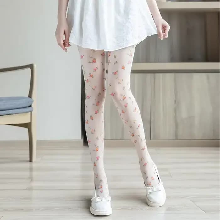 Collants à imprimé floral pour femmes