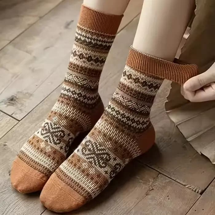 Chaussettes mi-mollet pour femme – Style ethnique