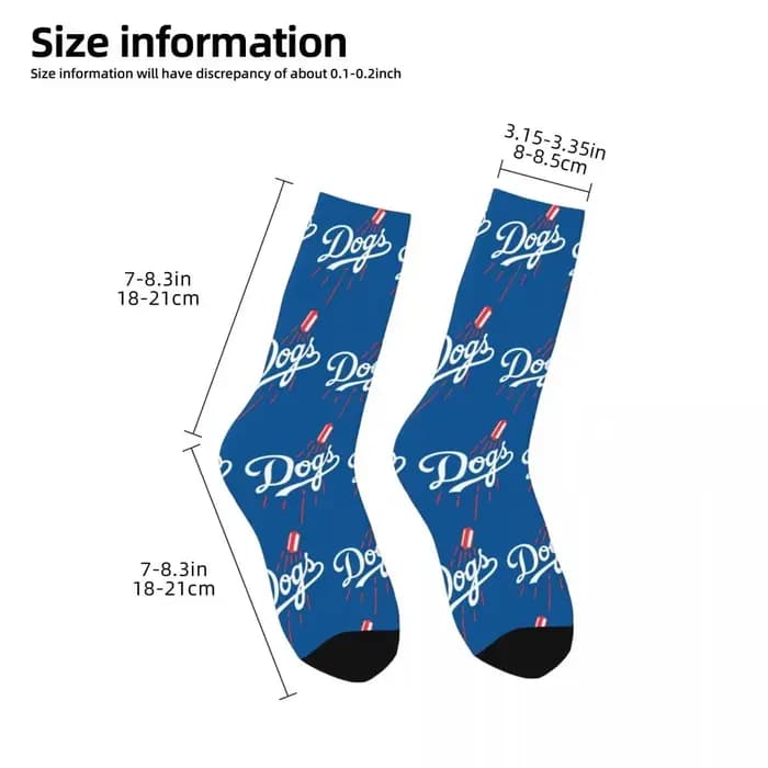 Dodger Dogs-Chaussettes Bleues Harajuku