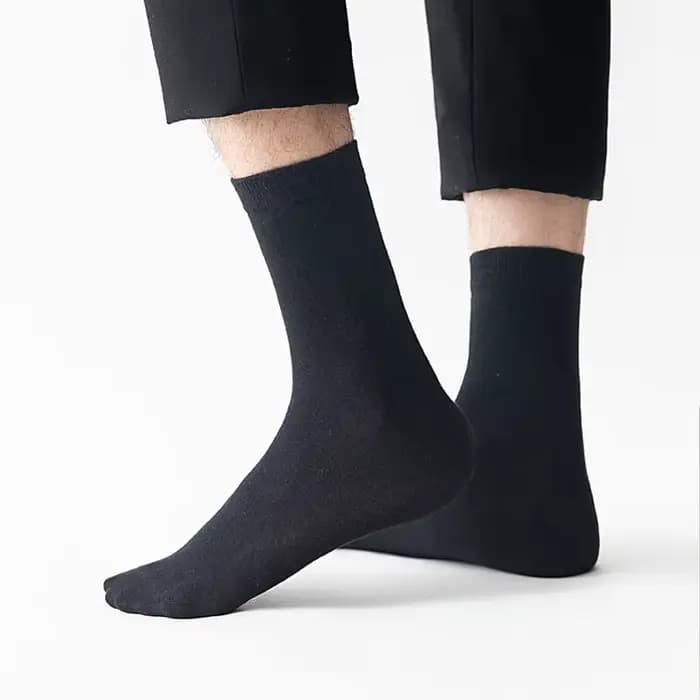 Chaussettes en coton peigné pour hommes, noir, décontracté, affaires respirant, haute qualité homme chaussette nouveau pour homme, grande taille EU38-48 10 paires/lot