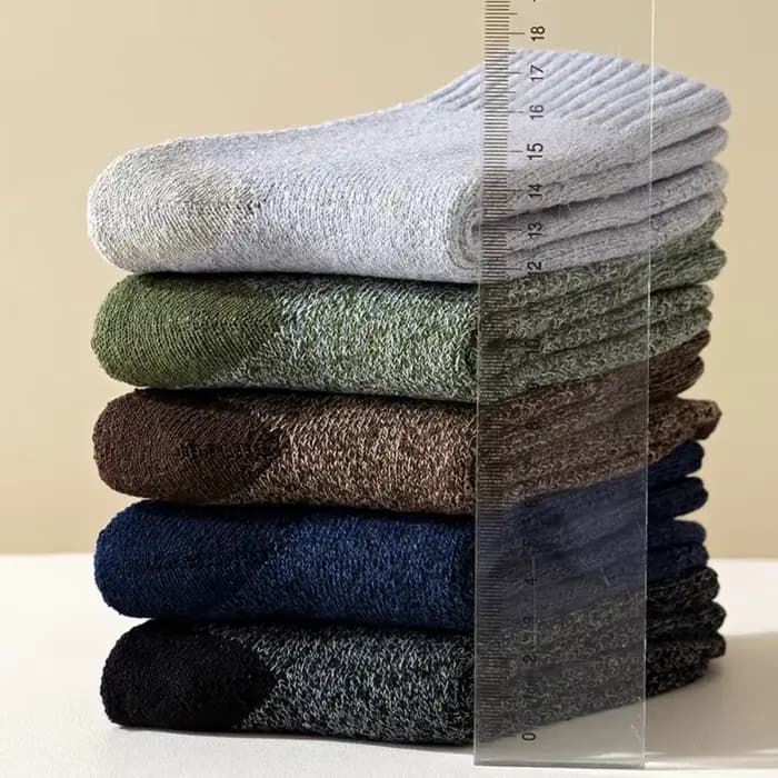 2026 nouvelles 5 paires de chaussettes en laine mérinos pour hommes