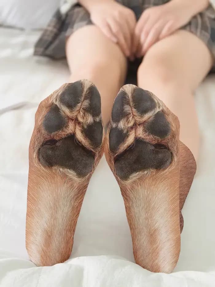 Funny Tiger Leopard Skin Socks For Women Elastic Multiple Choice Animal Paws Unisex Nylon Stockings Harajuku Casual Long