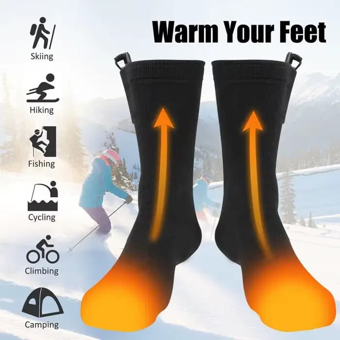 Chaussettes chauffantes électriques rechargeables USB