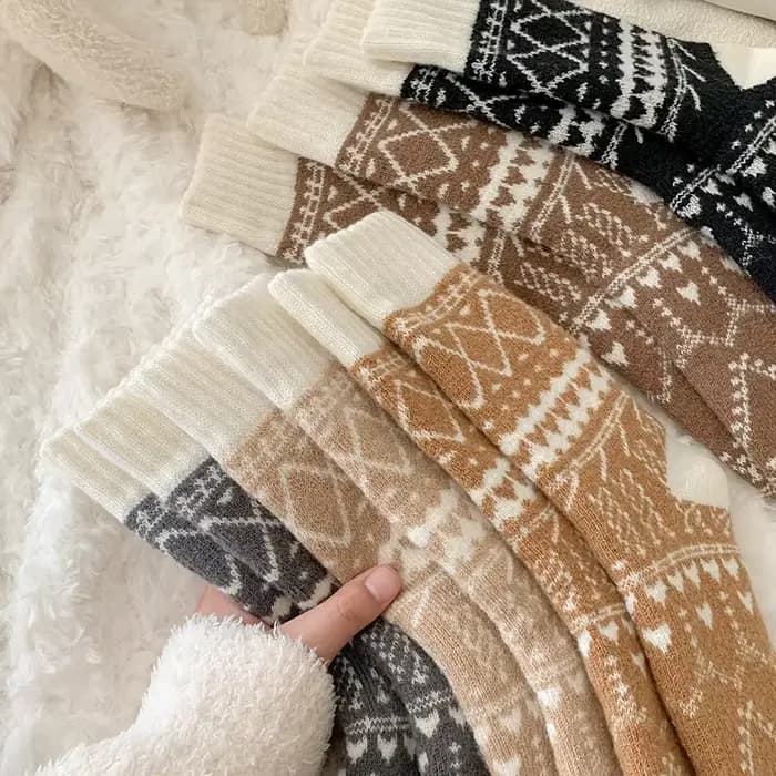 5 paires de chaussettes chaudes d'hiver pour femmes