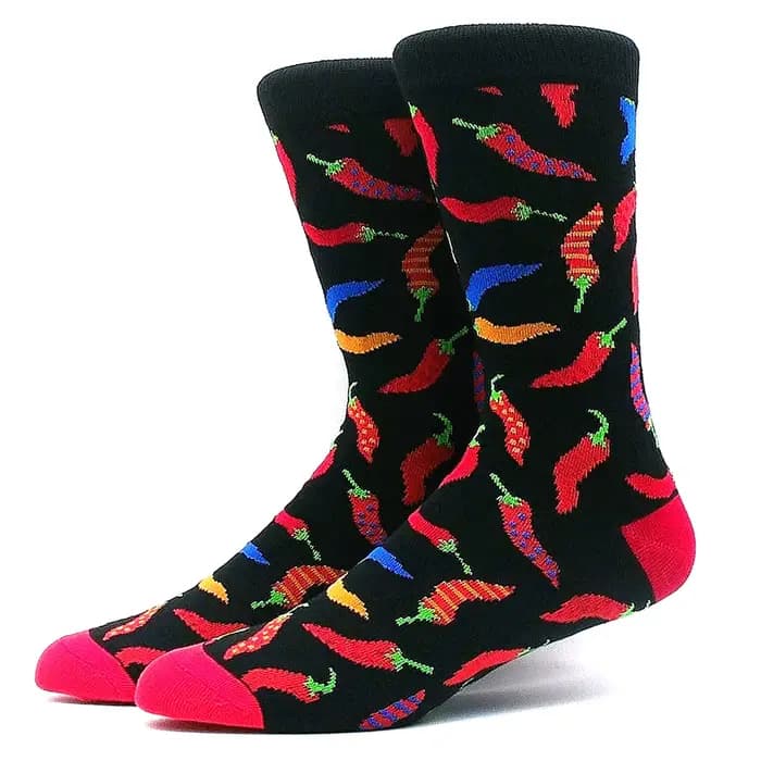 Chaussettes amusantes avec motifs de nourriture animale pour hommes et femmes Sokken Diversidos Jacquard Calcetines