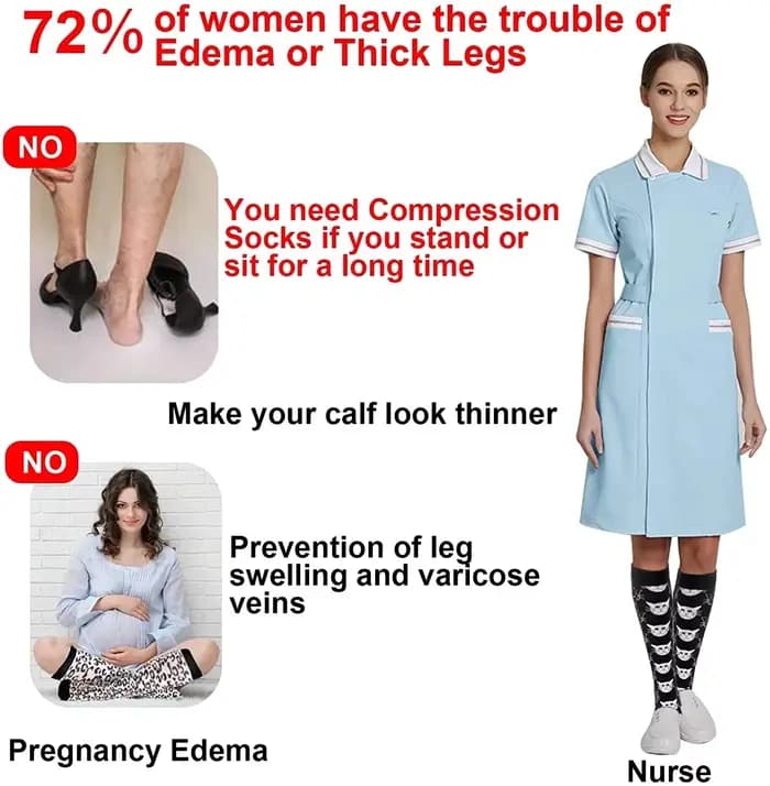 Bas de Compression médicaux pour femmes, 20 30mmgh, bas varices, diabète, œdème, soins infirmiers, enceintes, stock de circulation, genou, footbal