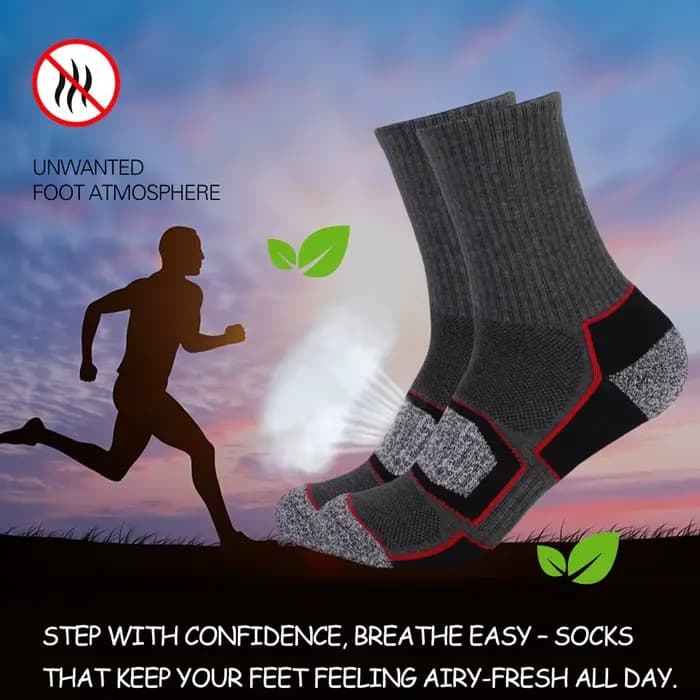6 paires de chaussettes de randonnée à coussin lourd pour hommes