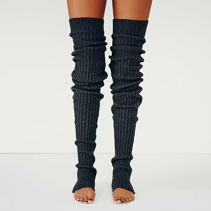 Jambières longues et chaudes pour fille, chaussettes hautes au genou, bas skinny, chaussettes Lolita avec crochet, survêtement de botte, hiver