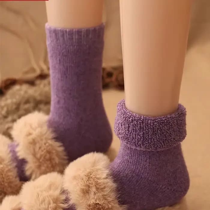 5 paires hiver Super plus épais chaussettes chaudes laine femmes