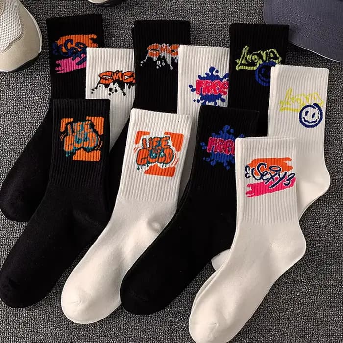 5/10 paires de chaussettes de sport à la mode pour Couple
