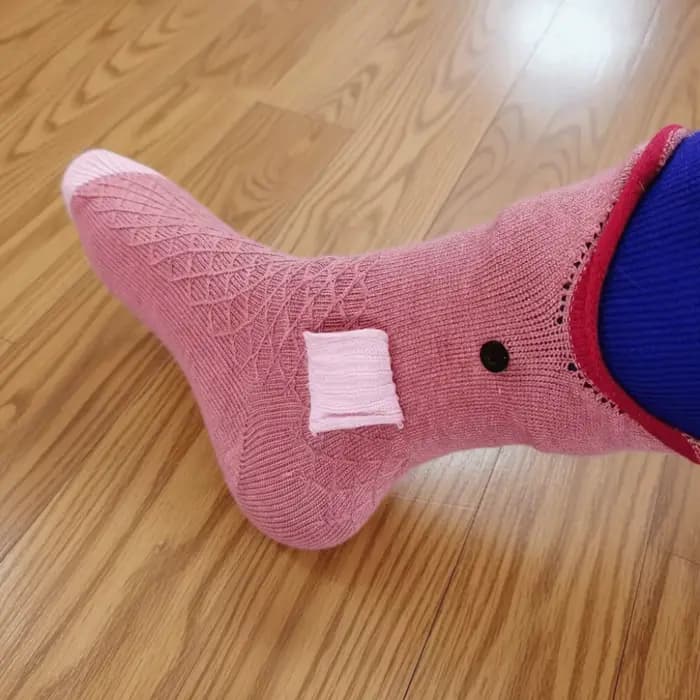 Crocodile doux au crochet animaux chaussettes élastiques respirant tricoté