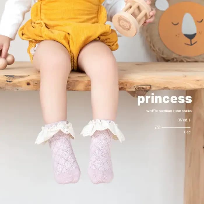 6/1 paires bébé 0 fille chaussettes princesse enfant en bas âge uniforme