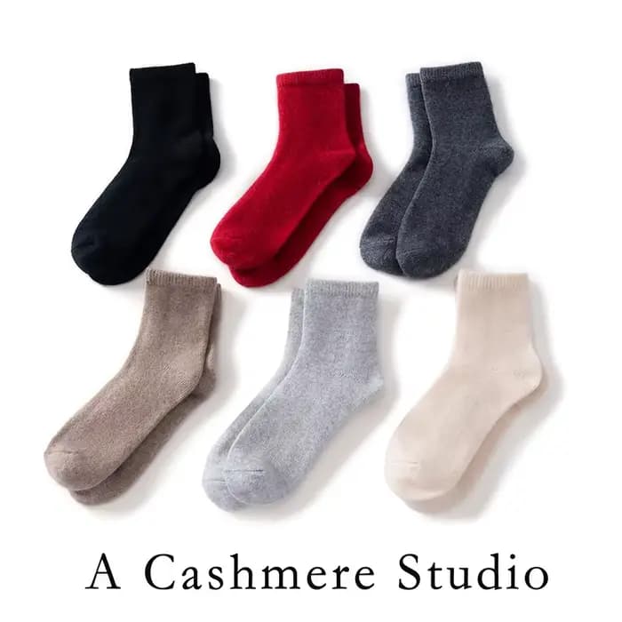 Chaud automne/hiver pur cachemire chaussettes épaisses unisexe épais