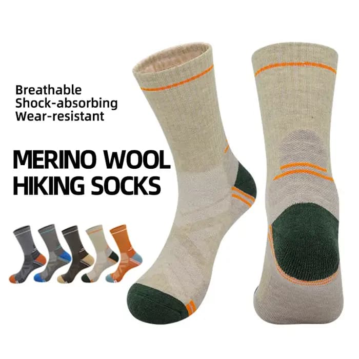 Chaussettes en laine mérinos hiver chaud doux randonnée Camping sport équipage