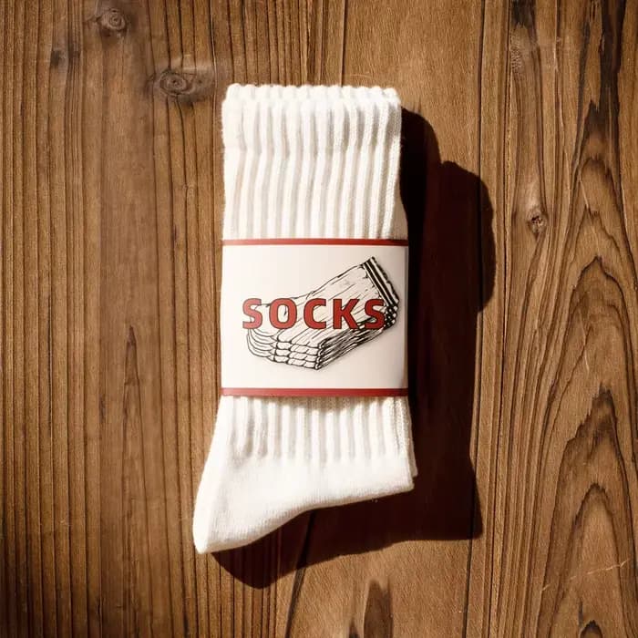 Chaussettes longues américaines fil épais tricot hommes cyclisme nouveau automne et hiver court rétro mâle chaussette coton cadeau sport homme blanc